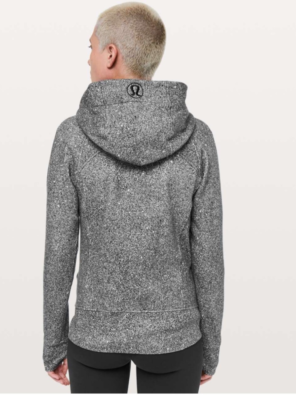Lululemon Scuba Hoodie Luminesce Splatter White Black - Picture 2 of 7